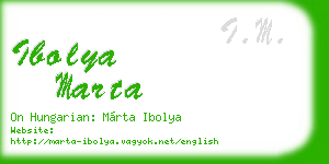 ibolya marta business card
